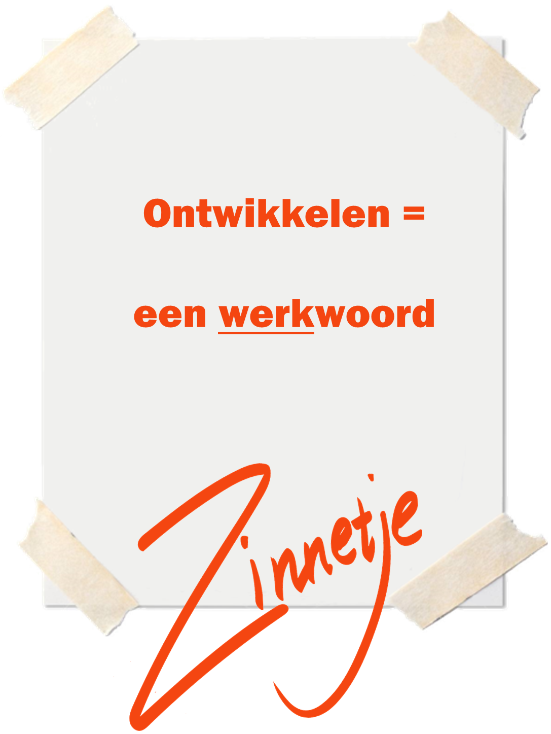 zinnetje-werkwoord